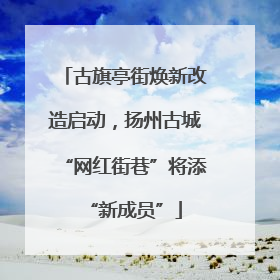 古旗亭街焕新改造启动，扬州古城“网红街巷”将添“新成员”