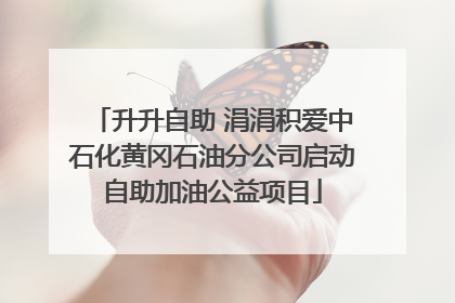 升升自助 涓涓积爱中石化黄冈石油分公司启动自助加油公益项目