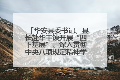 华安县委书记、县长赴华丰镇开展“四下基层”、深入贯彻中央八项规定精神学习教育工作调研