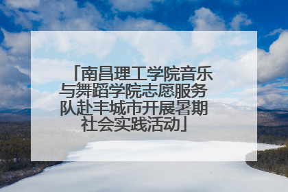 南昌理工学院音乐与舞蹈学院志愿服务队赴丰城市开展暑期社会实践活动