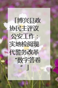 博兴县政协民主评议公安工作：实地检阅现代警务改革“数字答卷”