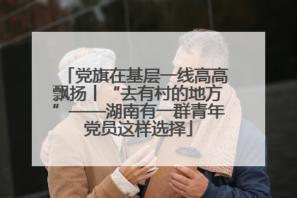 党旗在基层一线高高飘扬丨“去有村的地方”——湖南有一群青年党员这样选择