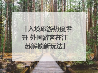 入境旅游热度攀升 外国游客在江苏解锁新玩法