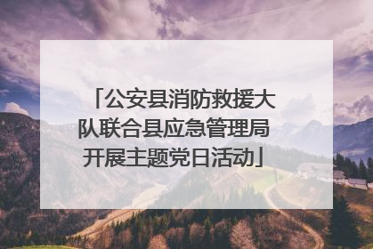 公安县消防救援大队联合县应急管理局开展主题党日活动