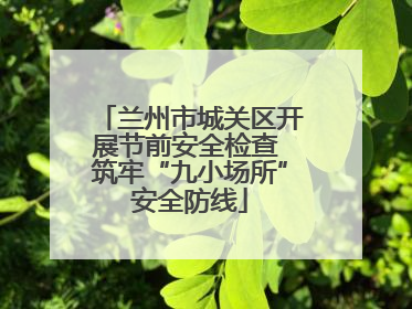 兰州市城关区开展节前安全检查 筑牢“九小场所”安全防线