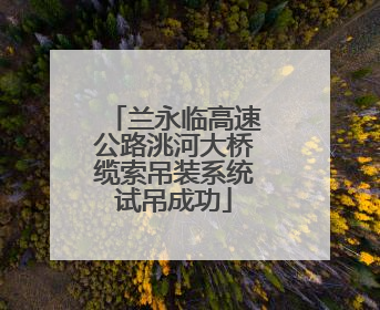 兰永临高速公路洮河大桥缆索吊装系统试吊成功
