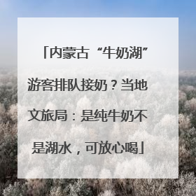 内蒙古“牛奶湖”游客排队接奶？当地文旅局：是纯牛奶不是湖水，可放心喝