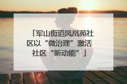 军山街道凤凰苑社区以“微治理”激活社区“新动能”