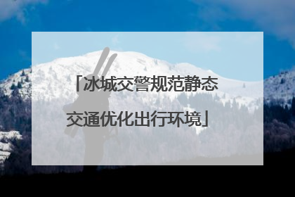 冰城交警规范静态交通优化出行环境