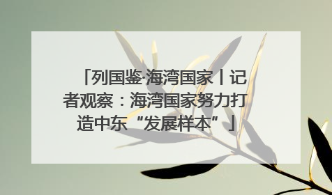 列国鉴·海湾国家丨记者观察：海湾国家努力打造中东“发展样本”