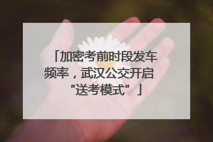 加密考前时段发车频率，武汉公交开启“送考模式”