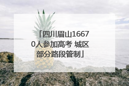 四川眉山16670人参加高考 城区部分路段管制