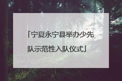 宁夏永宁县举办少先队示范性入队仪式