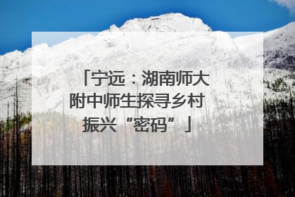 宁远：湖南师大附中师生探寻乡村振兴“密码”