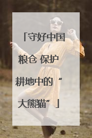 守好中国粮仓 保护耕地中的“大熊猫”