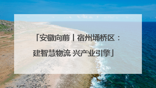安徽向前丨宿州埇桥区：建智慧物流 兴产业引擎