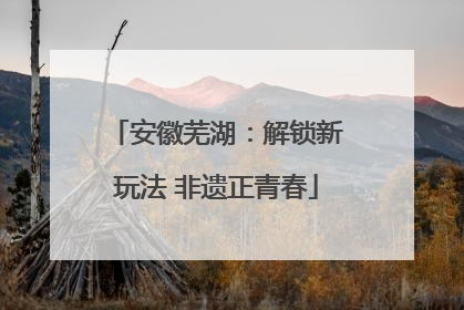 安徽芜湖：解锁新玩法 非遗正青春