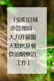 安阳县城市管理局：大力开展露天烧烤及餐饮油烟整治工作