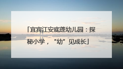 宜宾江安底蓬幼儿园：探秘小学，“幼”见成长