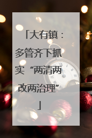 大有镇：多管齐下抓实“两清两改两治理”