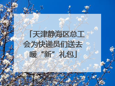 天津静海区总工会为快递员们送去暖“新”礼包