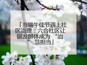 当端午佳节遇上社区治理：六合社区让银发群体成为 “治” 慧担当