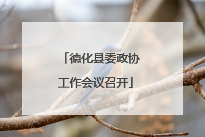 德化县委政协工作会议召开