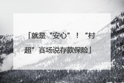 就是“安心”！“村超”赛场说存款保险