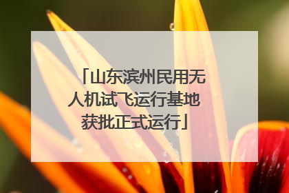 山东滨州民用无人机试飞运行基地获批正式运行
