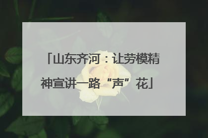 山东齐河：让劳模精神宣讲一路“声”花
