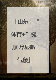 山东：“体育+”健康 尽显新气象