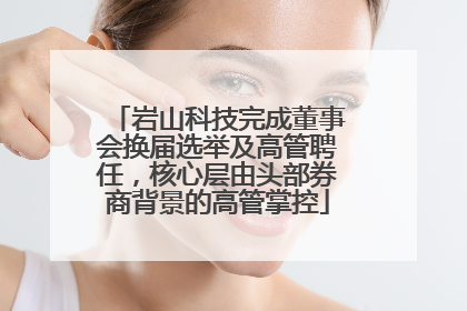 岩山科技完成董事会换届选举及高管聘任，核心层由头部券商背景的高管掌控
