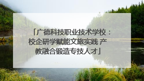 广德科技职业技术学校：校企研学赋能文旅实践 产教融合锻造专技人才