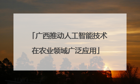 广西推动人工智能技术在农业领域广泛应用