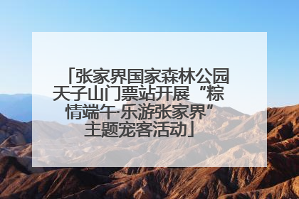 张家界国家森林公园天子山门票站开展“粽情端午·乐游张家界”主题宠客活动