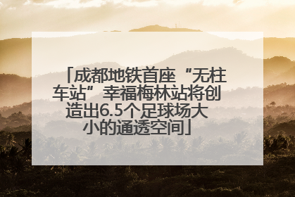 成都地铁首座“无柱车站”幸福梅林站将创造出6.5个足球场大小的通透空间
