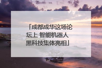 成都成华这场论坛上 智能机器人黑科技集体亮相