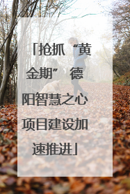 抢抓“黄金期” 德阳智慧之心项目建设加速推进