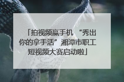 拍视频赢手机 “秀出你的拿手活”湘潭市职工短视频大赛启动啦