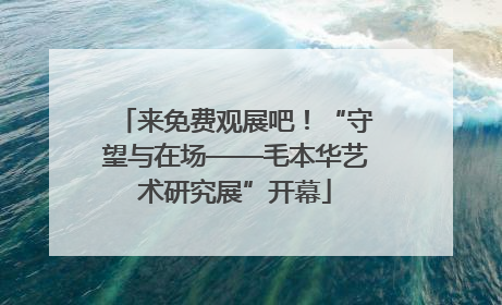 来免费观展吧！“守望与在场——毛本华艺术研究展”开幕