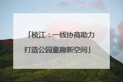枝江：一线协商助力打造公园童趣新空间