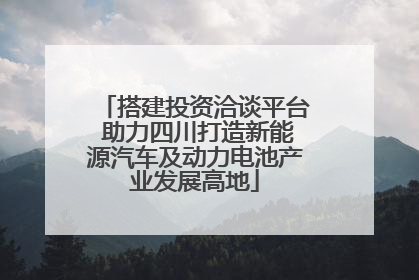 搭建投资洽谈平台 助力四川打造新能源汽车及动力电池产业发展高地