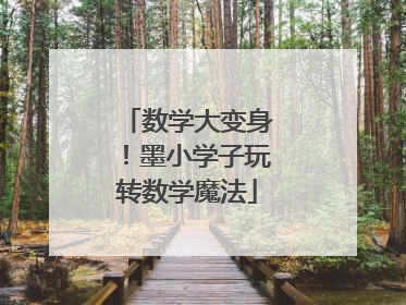 数学大变身！墨小学子玩转数学魔法
