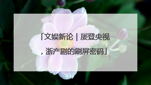 文娱新论｜屡登央视，浙产剧的刷屏密码