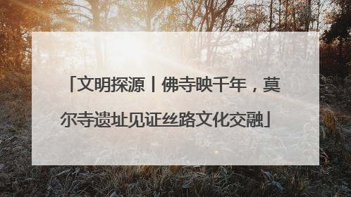 文明探源丨佛寺映千年，莫尔寺遗址见证丝路文化交融
