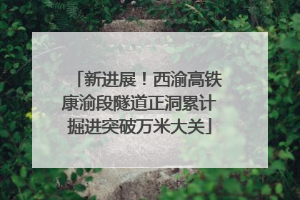 新进展！西渝高铁康渝段隧道正洞累计掘进突破万米大关