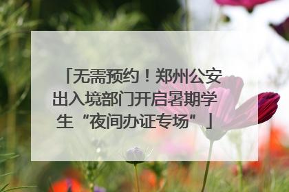 无需预约！郑州公安出入境部门开启暑期学生“夜间办证专场”