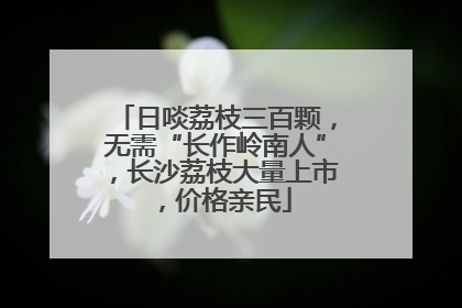 日啖荔枝三百颗，无需“长作岭南人”，长沙荔枝大量上市，价格亲民