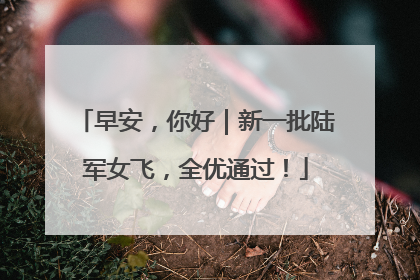 早安，你好｜新一批陆军女飞，全优通过！