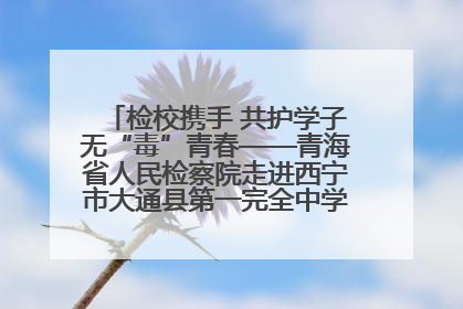 检校携手 共护学子无“毒”青春——青海省人民检察院走进西宁市大通县第一完全中学开展禁毒宣传侧记
